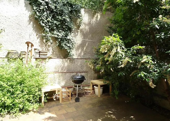 Garden On Art Nouveau Street In Praha